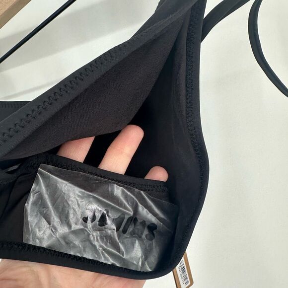 Skims swim bottoms large onyx black dippy tie bikini summer beach string nwt #h - Picture 9 of 11